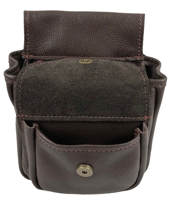 (image for) Brown Crocodile Belly & Leather Shotgun Shell Deluxe Belt Bag